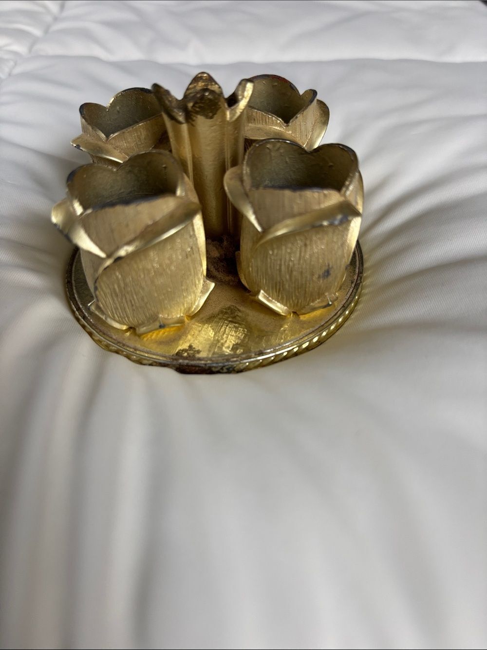Vintage Avon Golden Vanity Roses Lipstick Holder